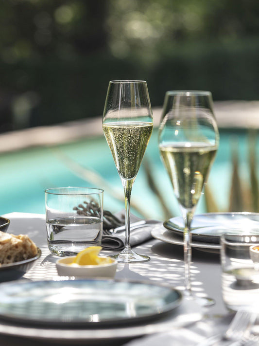 Set de 4 Copas de Champagne “Alta Elegancia” – Cristal Premium