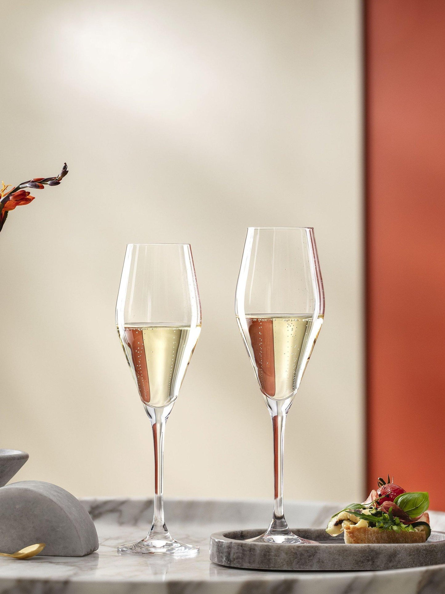 Set de 4 Copas de Champagne “Alta Elegancia” – Cristal Premium